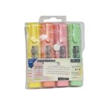 Pochette de 4 surligneurs couleurs pastel Office Line - Image 2